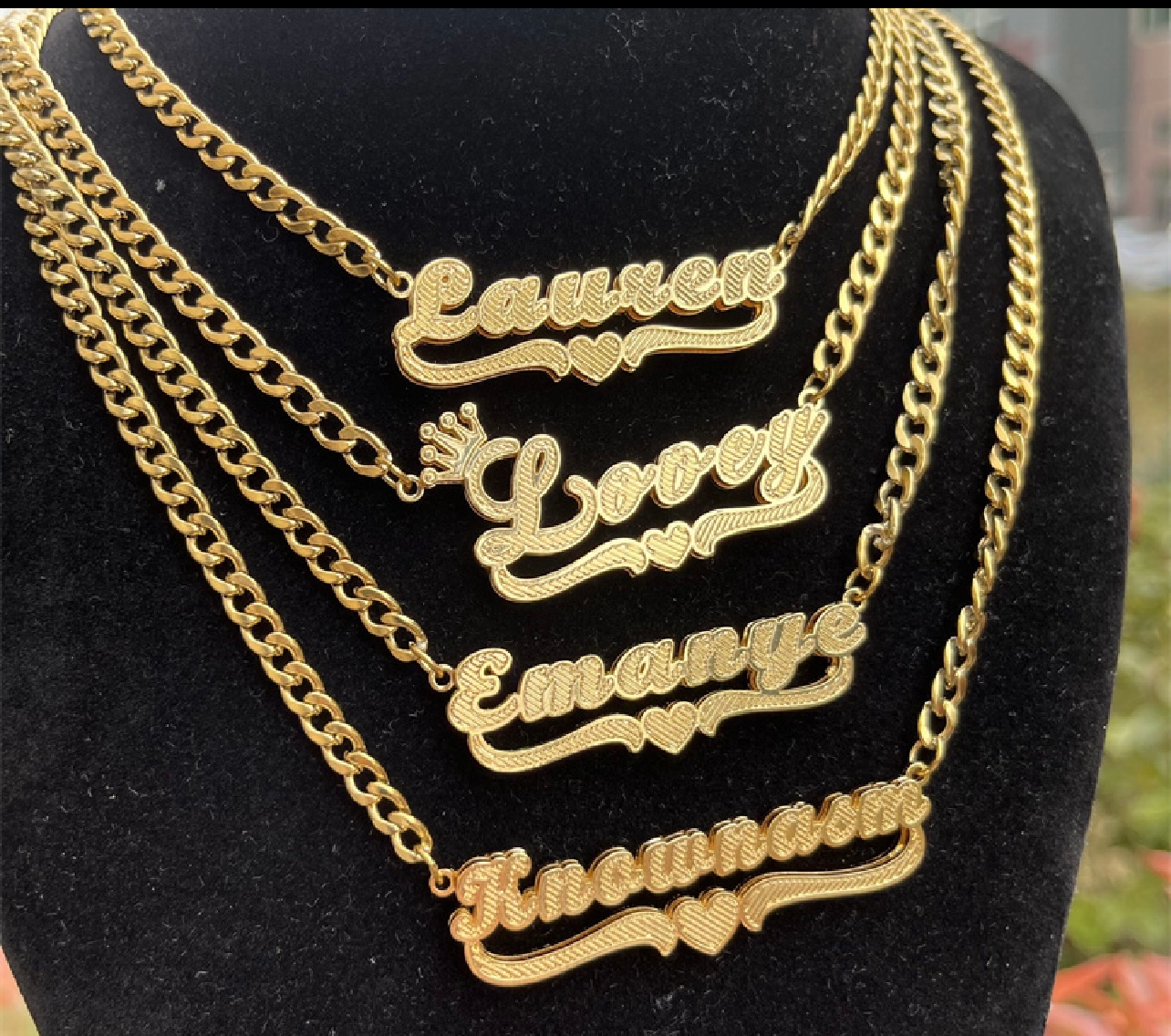 CUSTOM NAME NECKLACE - GOLD PLATING