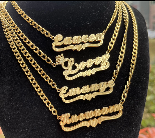 CUSTOM NAME NECKLACE - GOLD PLATING