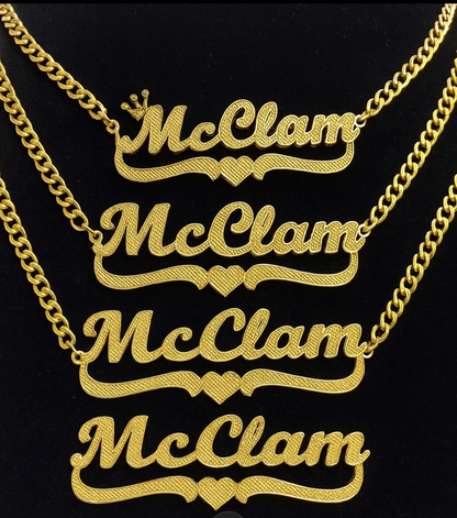CUSTOM NAME NECKLACE - GOLD PLATING